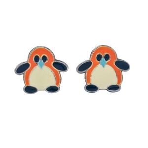 Vintage Sterling Silver 925 Penguin Stud Earrings